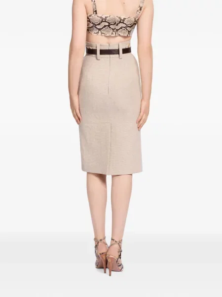 Cu centură fustă tip creion Elie Saab