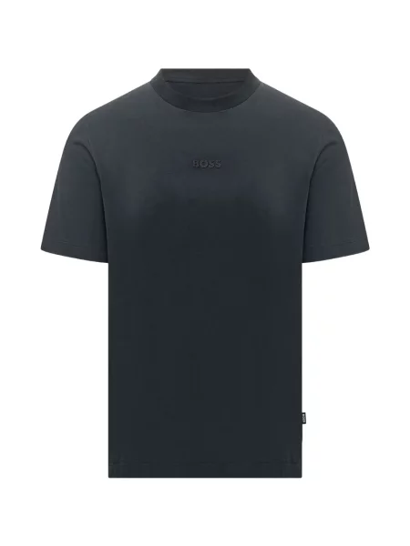 Tricou Boss cu broderie albastru