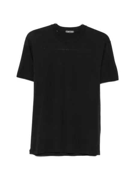 Tricou Tom Ford cu decolteu rotund negru