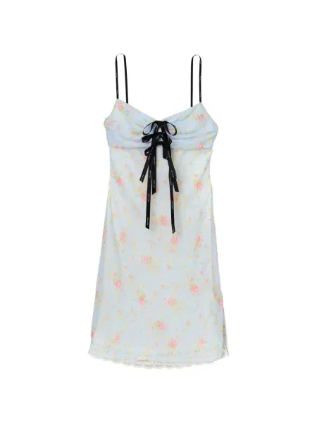 Rochie mini Marc Jacobs cu model floral cu imagine albastru