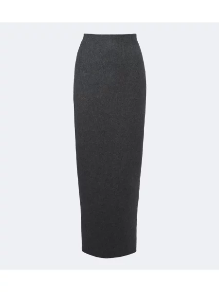 Fusta maxi Khaite de lână gri