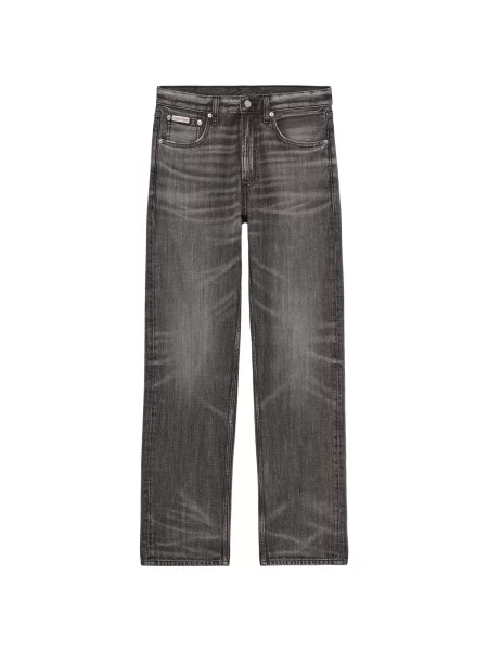 Blugi drepți Calvin Klein Jeans gri
