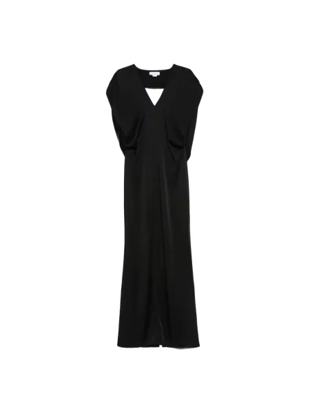 Sukienka maxi Stella Mccartney z dekoltem w serek czarna