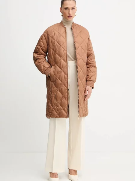 Куртка Twinset демісезонна oversize коричневий