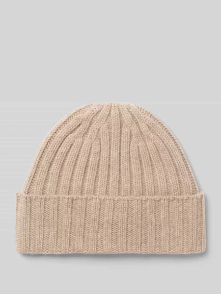 Czapka beanie w dzianinowym wyglądzie Christian Berg Men beżowa
