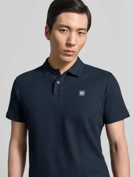 Koszulka polo o kroju regular fit z detalem z logo i listwą guzikową Lerros