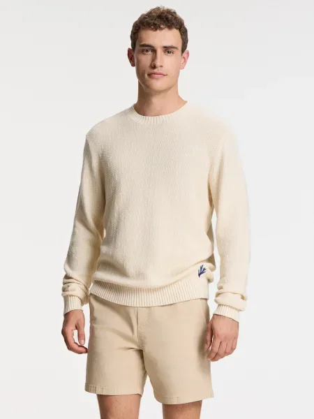 Shiwi Pulover Palmer crem / bleumarin