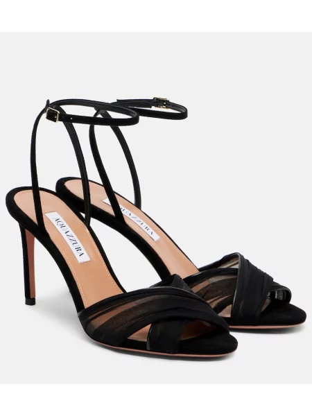 Sandale Aquazzura din piele slingback negru