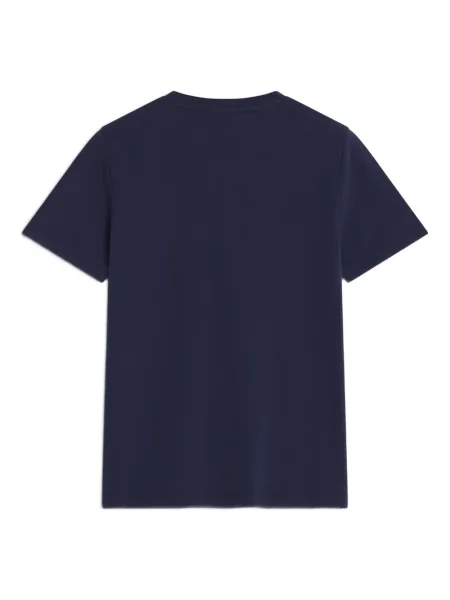 Tricou Maison Kitsune cu broderie albastru