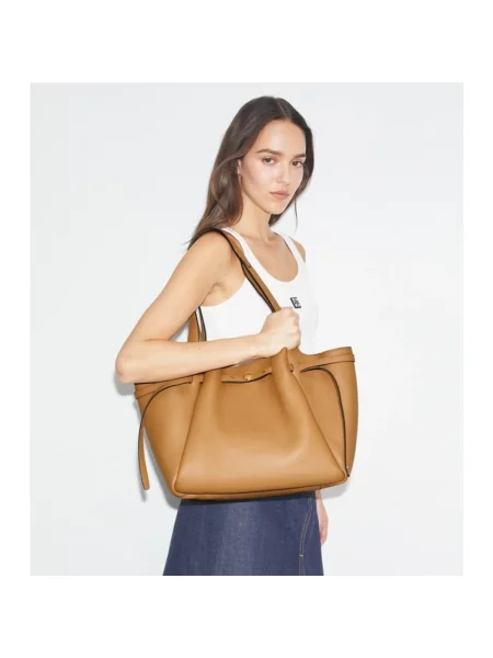 Tory Burch torebka skórzana Romy Tote beżowy
