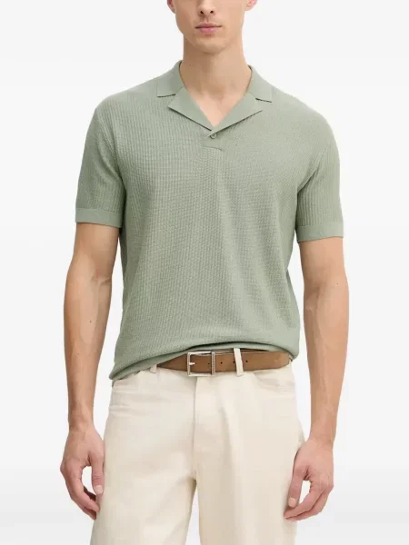 Tricou polo Armani Exchange tricotate verde