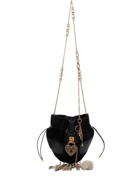 Body Chloé din piele negru