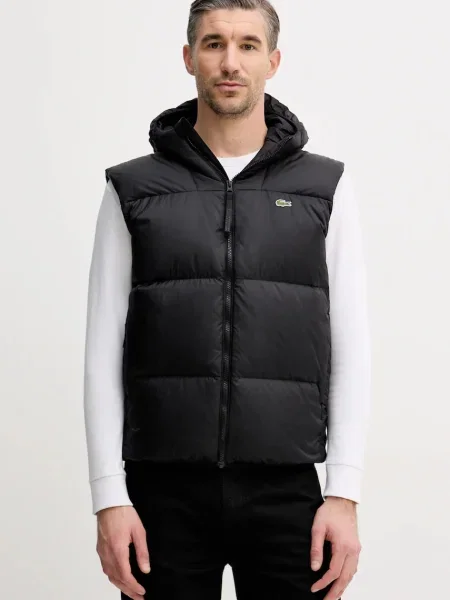 Пухен елек Lacoste черно