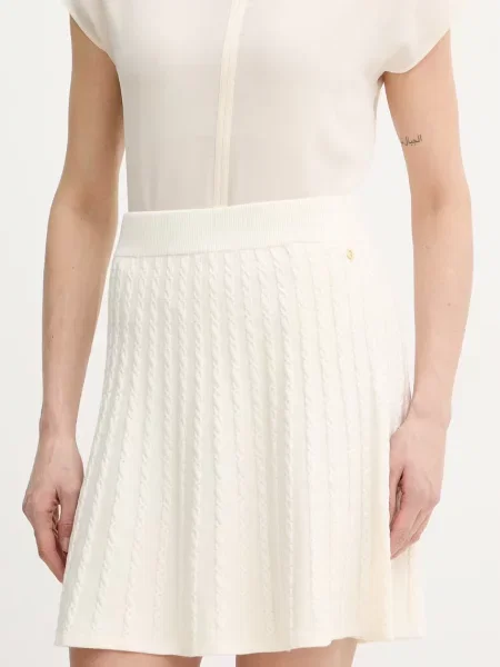 Guess spódnica z domieszką wełny HANNA beżowa