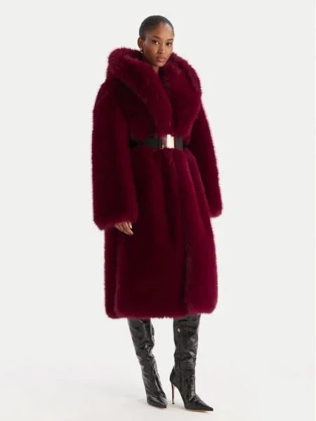 YES LONDON Кожено палто бордо