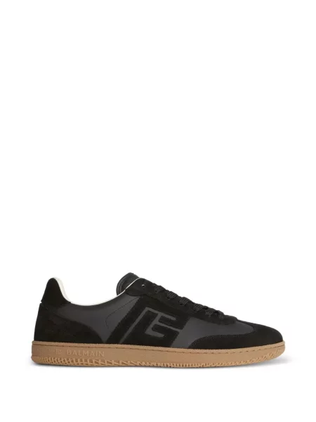 Sneakerși Balmain din piele de căprioară negru