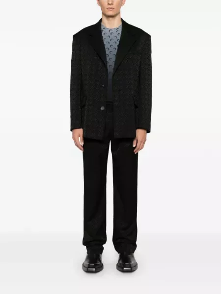 Pantaloni Marine Serre din jacard negru