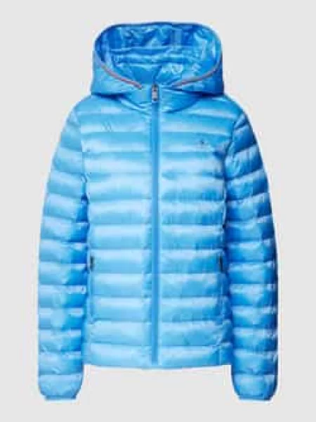 Kurtka pikowana z zapinanymi na błyskawiczny Tommy Hilfiger niebieska