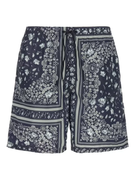 Slip de baie Fendi cu model floral cu imagine albastru