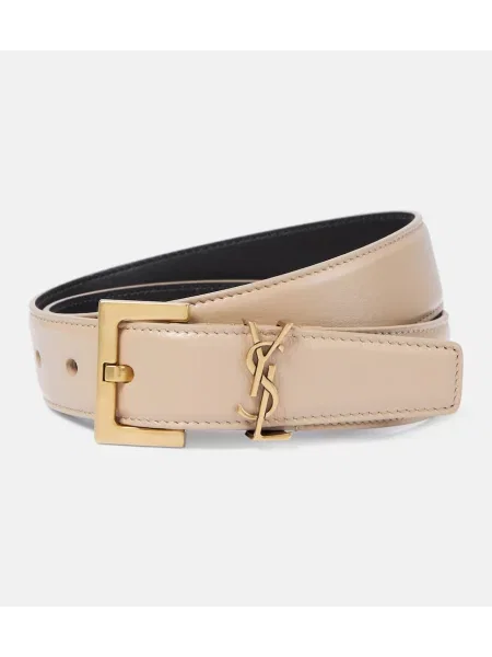 Curea Saint Laurent din piele bej