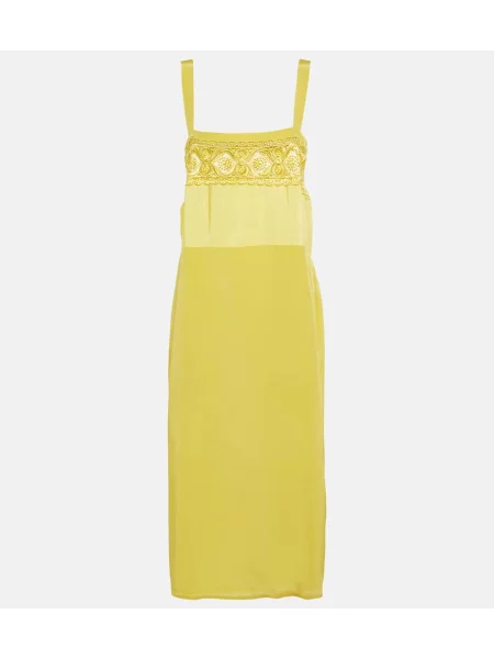 Jedwabna sukienka Maison Margiela żółta