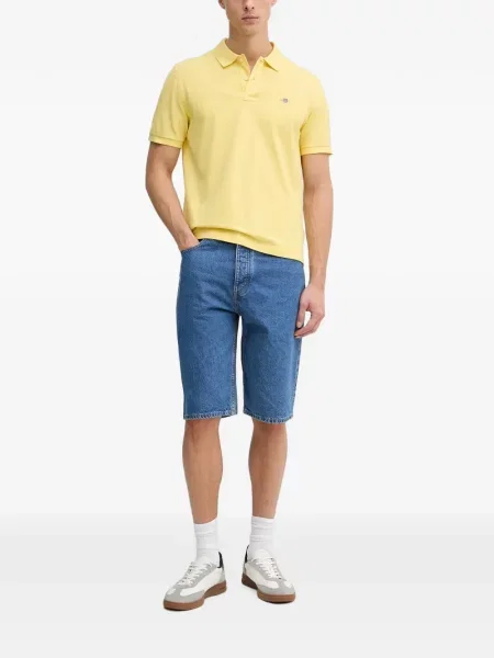 Tricou polo Gant cu broderie galben