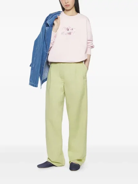 Hanorac Maison Kitsune cu broderie roz