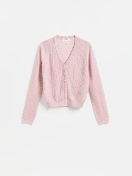 Reserved Cardigan cu amestec de lână roz-pastel roz
