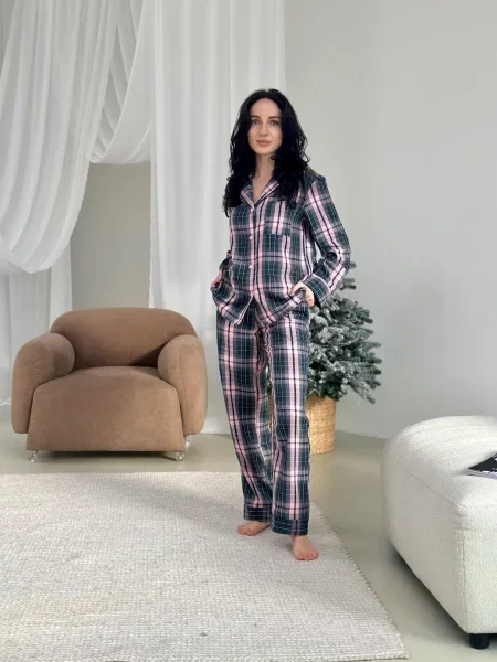 Фланелевая пижама Cosy серая