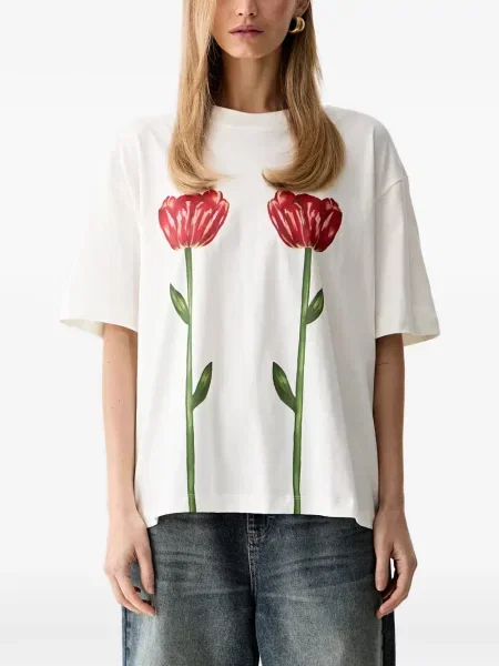 Tricou Farm Rio cu imagine alb