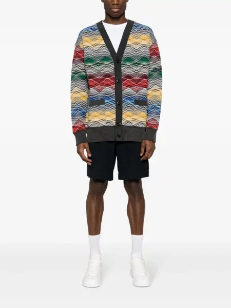 Cardigan Missoni cu decolteu în V gri