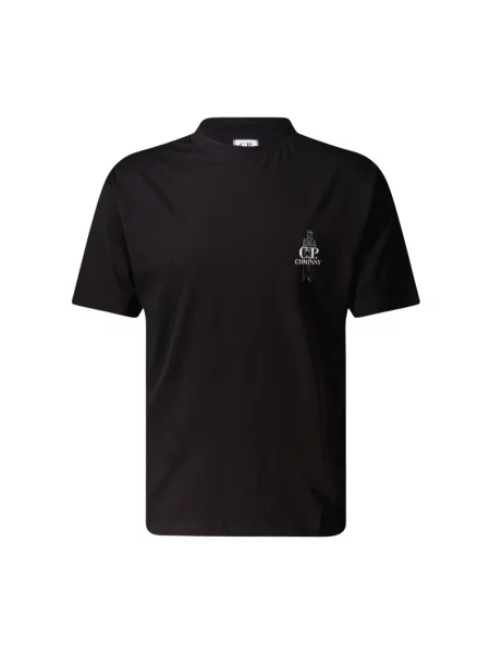 Koszulka C.p. Company z krótkim rękawem z logo czarna
