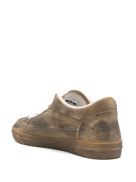 Sneakerși Santha cu broderie maro