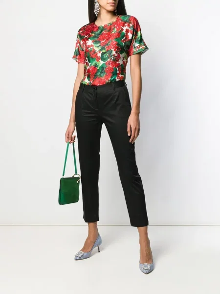 Spodnie Dolce And Gabbana o krotszym kroju czarne