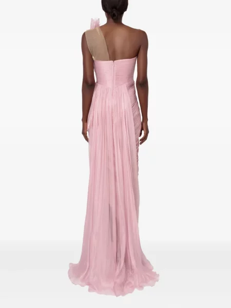 Kostiumas maksi maxi suknele Iris Serban vieno peties rožinė