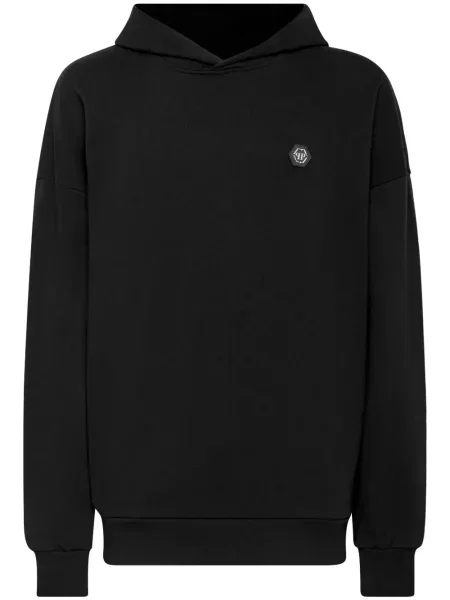 Hanorac cu glugă Philipp Plein cu imagine negru