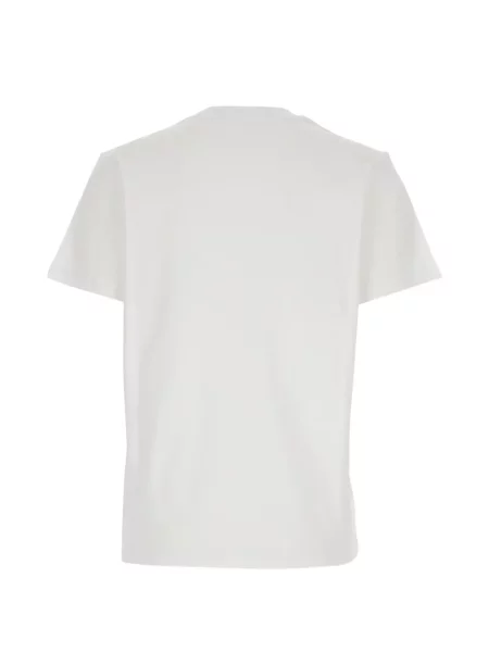 Tricou Moncler cu autograf alb