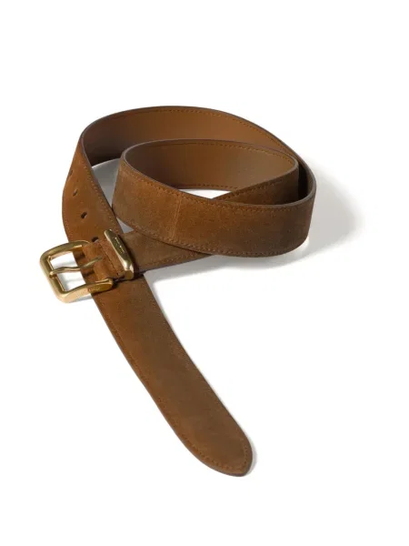 Cu centură curea Miu Miu din piele de căprioară maro