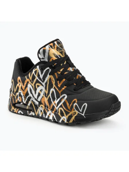 Női cipő SKECHERS Uno Metallic Love black/metallic. Méret: 36 EU fekete