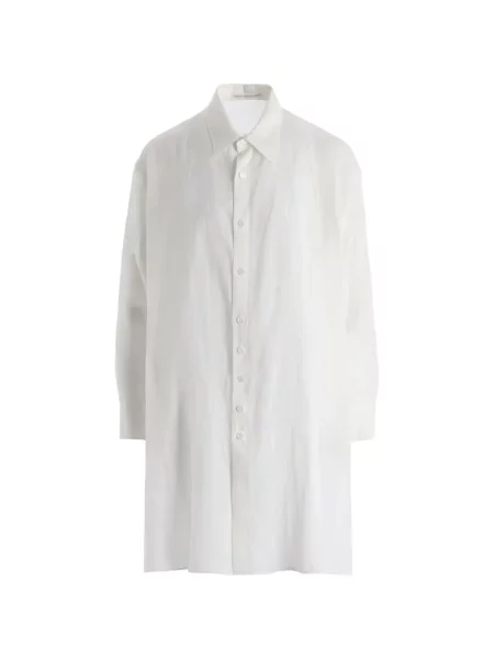 Lung cămașă Yohji Yamamoto cu imagine alb