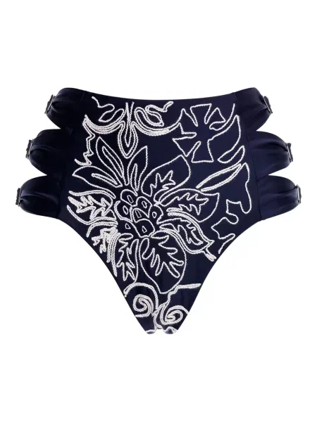 Bikini Agua Bendita cu broderie albastru