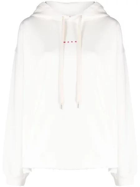 Hanorac cu glugă Marni cu imagine alb