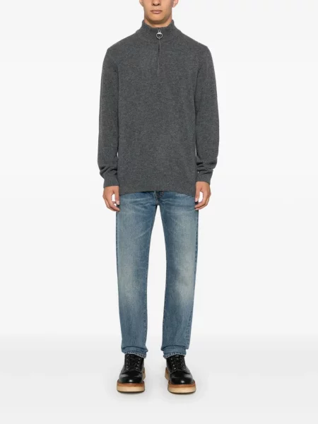 Sweter Barbour wełniany szary