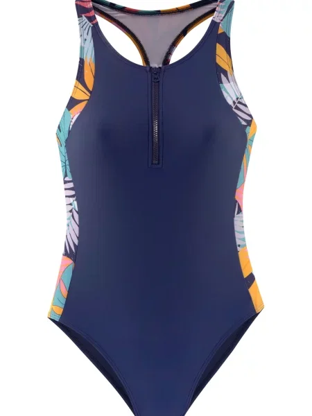 LASCANA ACTIVE Costum de baie sport bleumarin / mov pastel portocaliu