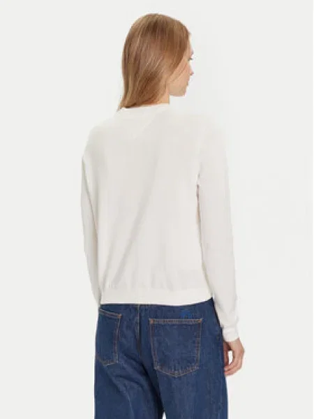 Tommy Jeans Sveter Essential Écru biela