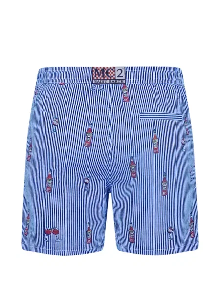 Slip de baie Mc2 Saint Barth cu broderie albastru