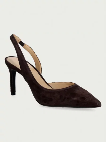 MICHAEL Michael Kors pantofi cu stiletto din nubuc Alina Flex Sling Pump maro