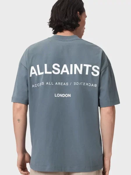 Футболка Allsaints блакитна