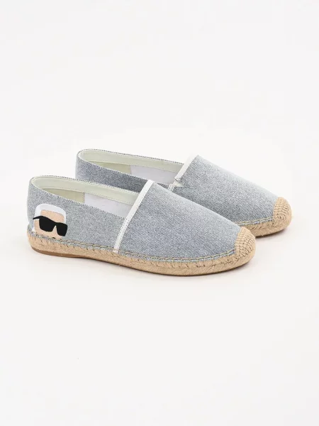 Espadryle KARL LAGERFELD niebieskie