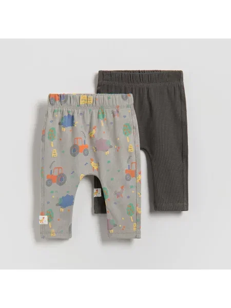 Reserved 2 darab pamutban gazdag leggings sötétszürke